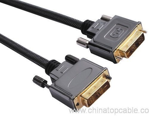 24K gold plated male to male DVI to DVI cable