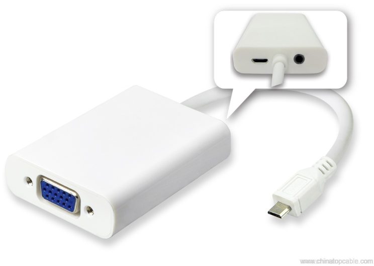 MHL Micro USB TO VGA Cable Converter