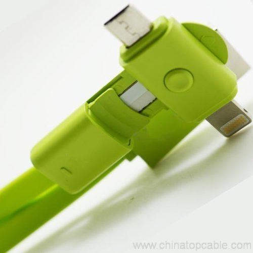 2 in 1 360 Degree Rotating  data cable for mobile phone - Image 5