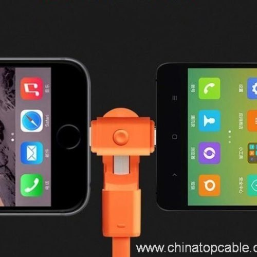 2 in 1 360 Degree Rotating  data cable for mobile phone - Image 6