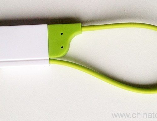 Flat 20cm Micro USB Cable with key holder design - Image 3