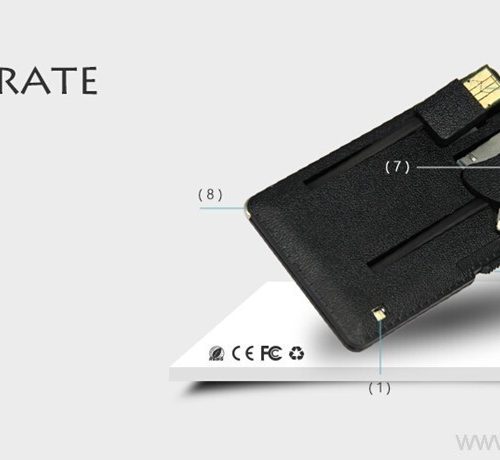 Slim wallet-size pocket Ultra-thin card design mutifunction USB cable - Image 7