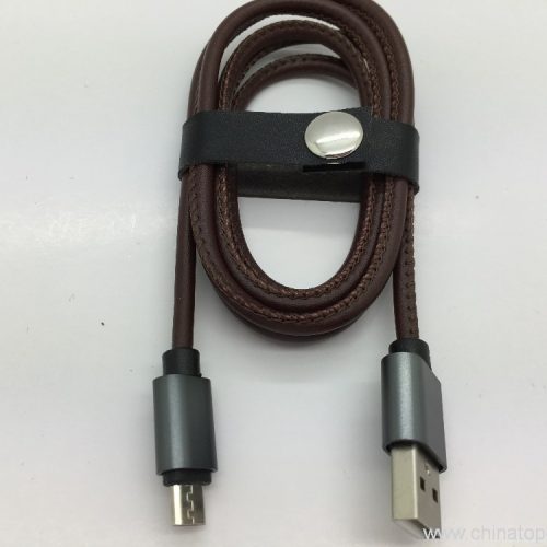 Pu Leather Fast Charging 2A Data Usb Cable for iphone 6s for Android - Image 3