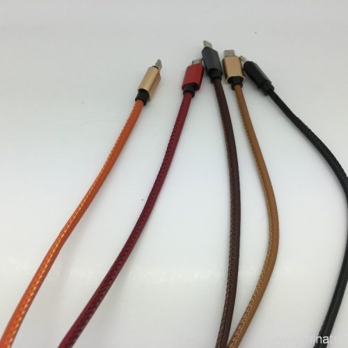 Pu Leather Fast Charging 2A Data Usb Cable for iphone 6s for Android - Image 8