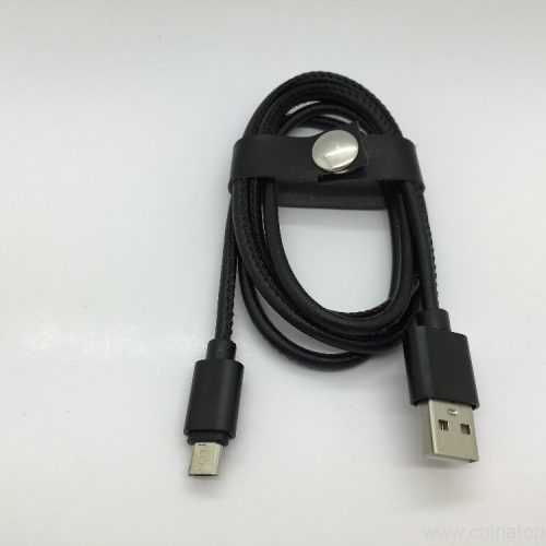 Pu Leather Fast Charging 2A Data Usb Cable for iphone 6s for Android - Image 5