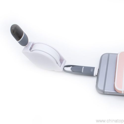 Retractable USB cable 2 in 1 mobile charger cable - Image 4