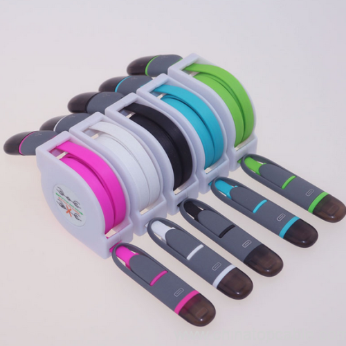 2 in 1 retractable usb cable Quality TPE Wire Micro USB and IOS Sync Cable - Image 11