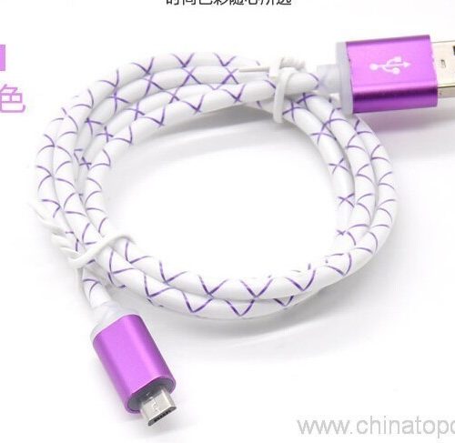Fast Charging Data Cable Solid Color TPE Woven Fabric Braided Wires micro usb cable - Image 10