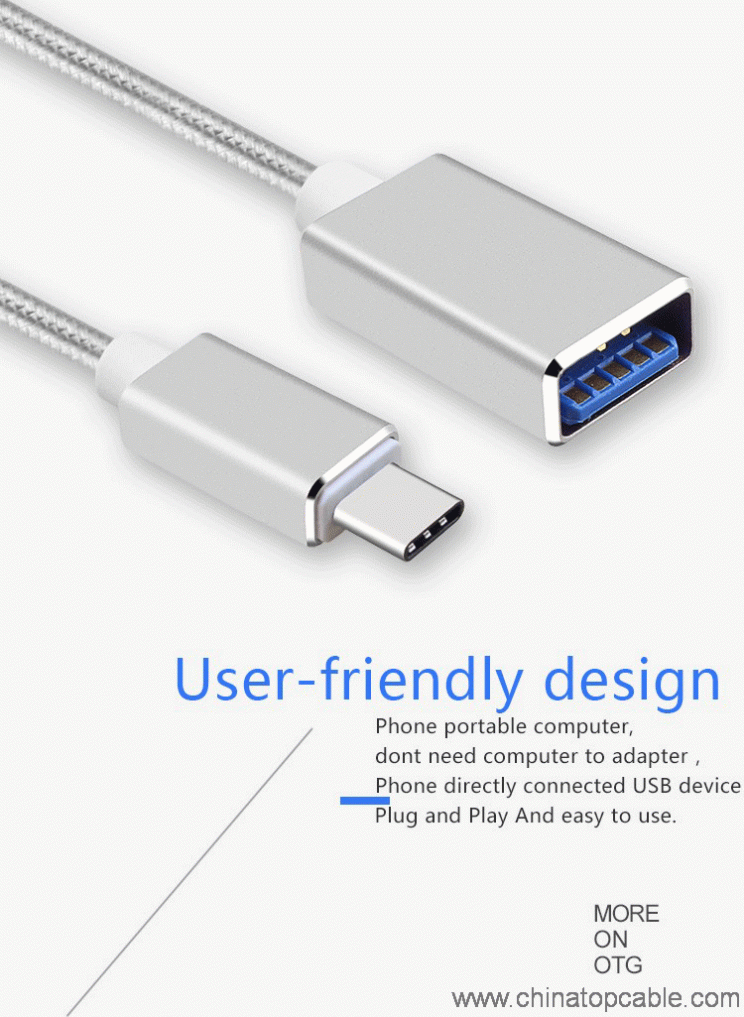 10cm usb3.1 type c to usb3.0 type a female usb otg cable 3