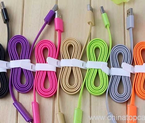Flat noodle Soft 2 in 1 USB CABLE - Image 5