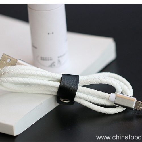 Leather Knitting USB Cable for mobile Phone - Image 7
