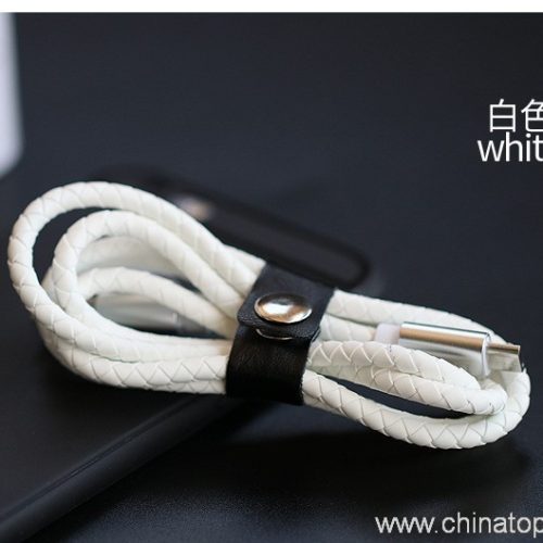 Leather Knitting USB Cable for mobile Phone - Image 8