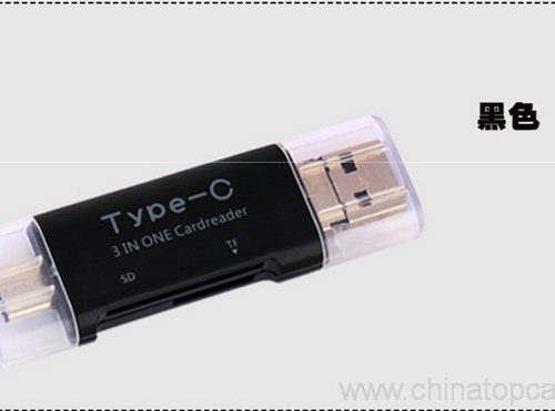 USB Type-C 3 in 1 Card Reader - Image 4
