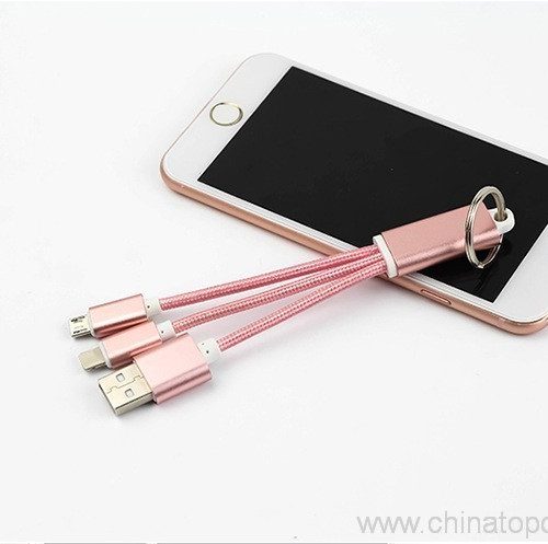 2 in 1 keychain nylon braided usb cable - Image 6