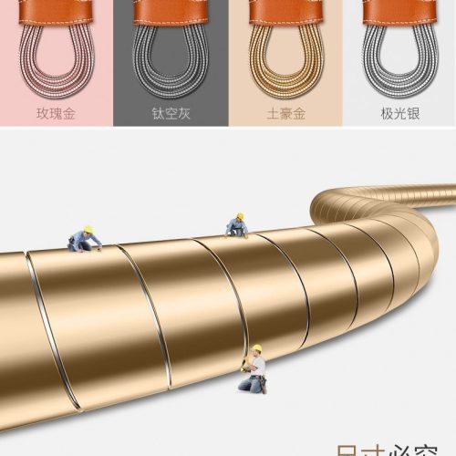 Guard wire with corrugated pipe flexible metal tube USB cable 2.4A - Image 10