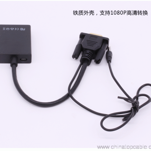 VGA To HDMI Output 1080P HD Audio TV AV HDTV Video Cable Converter Adapter For TV PC Laptop Monitor - Image 7