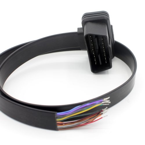 Flat Male to Open 0.5m Auto Car Diagnostic Cable OBD2 OBD-II OBDII 16 Pin TO End Open - Image 3