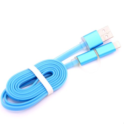 High quality Jelly flat design 2 in 1 usb charging cable for iphone and android - Image 14
