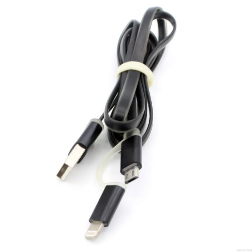 High quality Jelly flat design 2 in 1 usb charging cable for iphone and android - Image 10