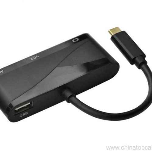 USB 3.1 USB-C Type C to HDMI Digital AV & VGA & 3.5mm Audio Adapter for Laptop & Notebook - Image 4