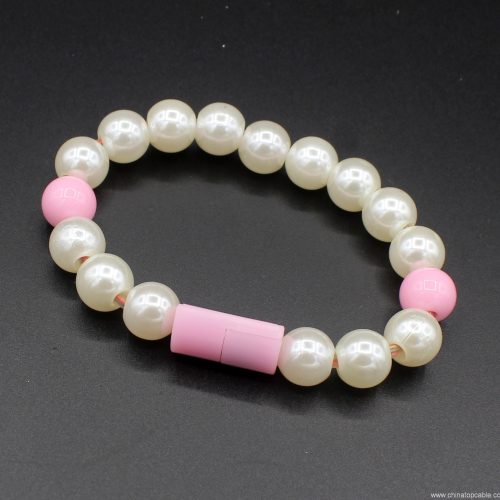 Fashional Portable Wrist Band Pearl Style USB Charging Data Sync Cable For Cellphone - Image 8