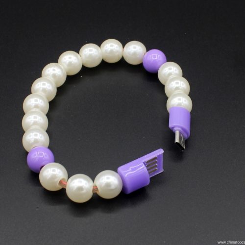 Fashional Portable Wrist Band Pearl Style USB Charging Data Sync Cable For Cellphone - Image 11