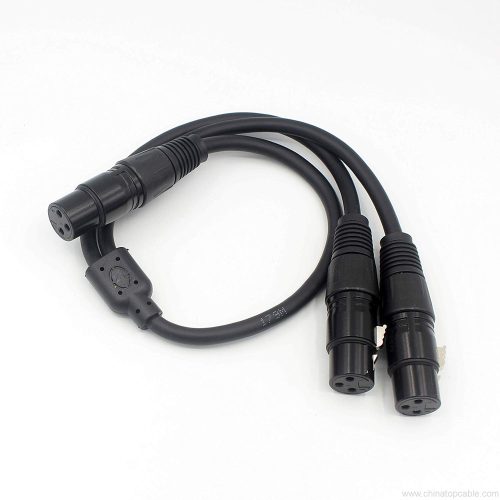 1 Female XLR To Dual Female XLR Y Splitter Cable,Microphone Lead/Combiner Y Cable Patch Cord 0.5m - Image 4