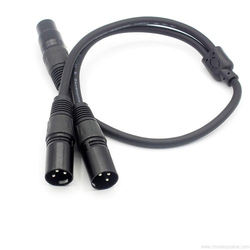 1 Female XLR To Dual Male XLR Y Splitter Cable,Microphone Lead/Combiner Y Cable Patch Cord 0.5m (1 Female - 2 Male) - Image 3
