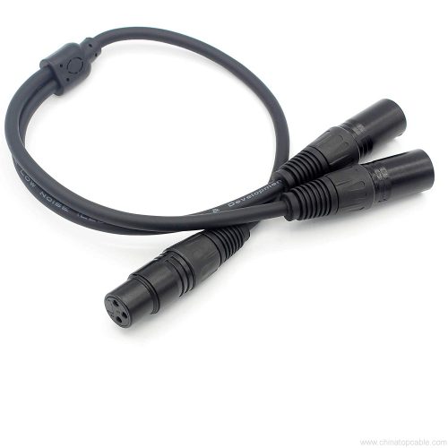 1 Female XLR To Dual Male XLR Y Splitter Cable,Microphone Lead/Combiner Y Cable Patch Cord 0.5m (1 Female - 2 Male) - Image 4
