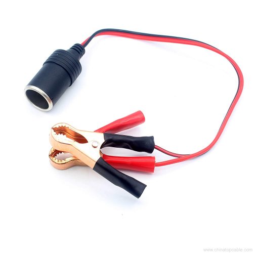 12V 3A Cigarette Lighter Battery Clip-on Car Cigarette Lighter Socket Adapter, Cigarette Lighter Alligator Clips Extension Cord - Image 3