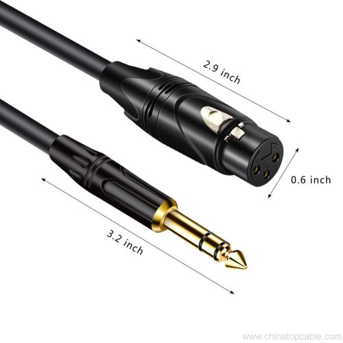 Balanced XLR to 1/4 Inch Interconnect Cable 3 Pin XLR Female to 6.35mm TRS Stereo Plug Adapter Connector 3m - Image 6
