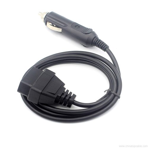 OBD II Memory Saver ConnectorCable, Car OBD2 Female ECU Emergency Lighter Power Cigarette Cable Battery Change Tool 1m - Image 4