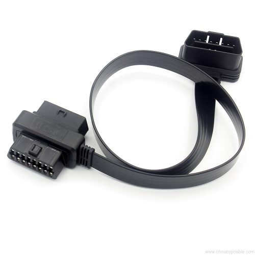 OBD-II Splitter Y Cable 60cm - 1 Male to 2 Combo Head Female OBD2 Full 16 Pin Pass Through Flat Ribbon Car Diagnostic Extension Cable - Image 4