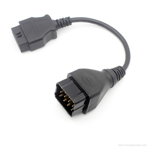Truck 12 Pin to OBD II 16 Pin Adapter Connector Cable For Autocom DS150 - Image 4