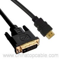 24K златно покритие мъжки HDMI към DVI кабел мъжки