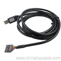 6ft USB TTL 3.3v 5v Cable nrog thawj FTDI chipset