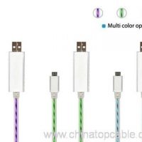 Flowing light Micro USB cable for Android Smart Phone 4