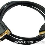 Qızıl örtüklü HDMI A - VGA 15PIN kabel