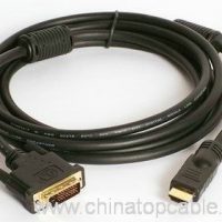 HDMI A rau DVI-D cable Dual txuas