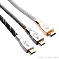 Metalinis apvalkalas Hdmi kabelis vyrų į vyrų 24K gold plated