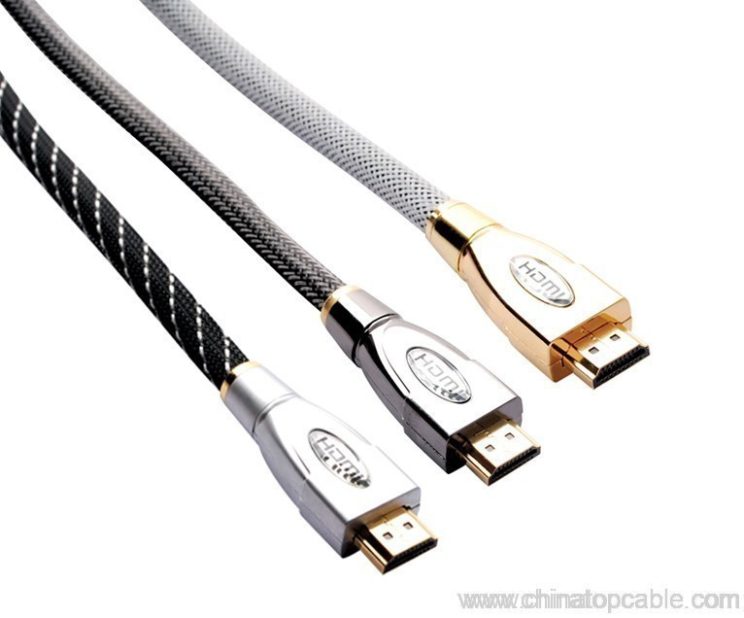 Metal shell Hdmi cable A male to A male 24K gold plated