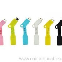 Micro USB Charge kaj Sync Keychain USB Kablo 6