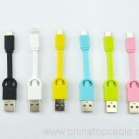 Mini Apple Walƙiya Keychain USB Cable 3