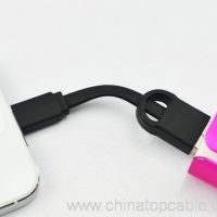 Мини ябълков мълния ключодържател USB кабел 5