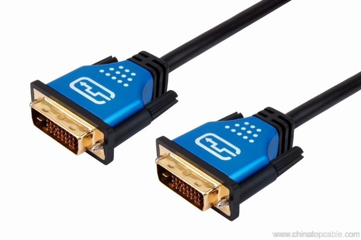 Quality high speed DVI cable Metal casing for Monitor
