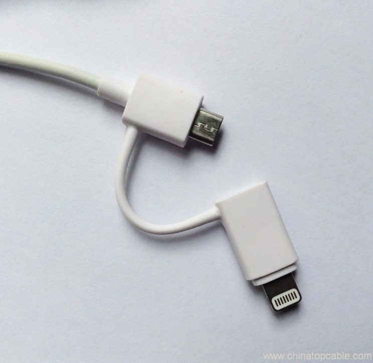 1.2M PVC 2 in 1 good quality mobile phone usb cable