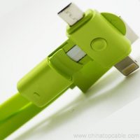 2 in 1 360 Degree Rotating  data cable for mobile phone 4