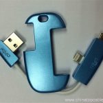 2 yn 1 Keychain USB cebl USB deuol pŵer cebl Keychain