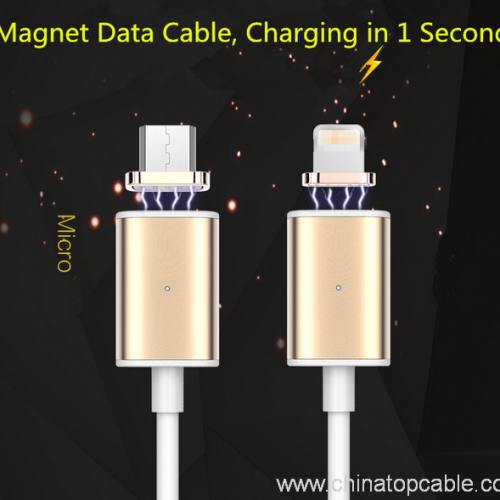 3.3ft High Speed USB reversible charging magnetic micro usb cable for iphone Android - Image 3