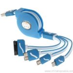 4 in 1 charger usb extension  retractable cable for mobile phone 4